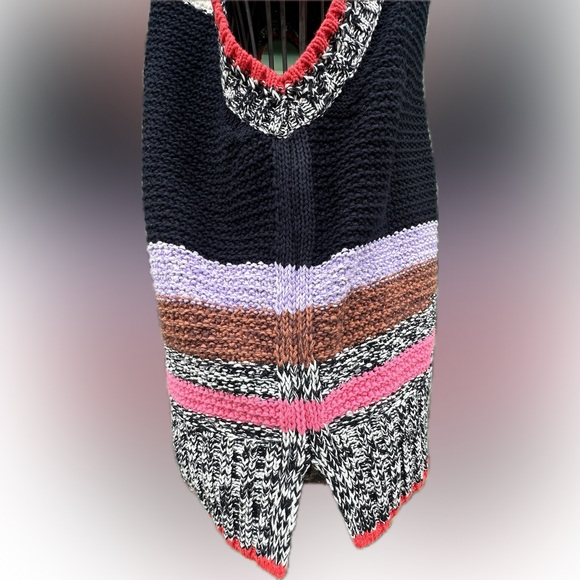 ME+EM Colorblock Stripe Knit Sleeveless Sweater Vest Size L - Picture 3 of 12